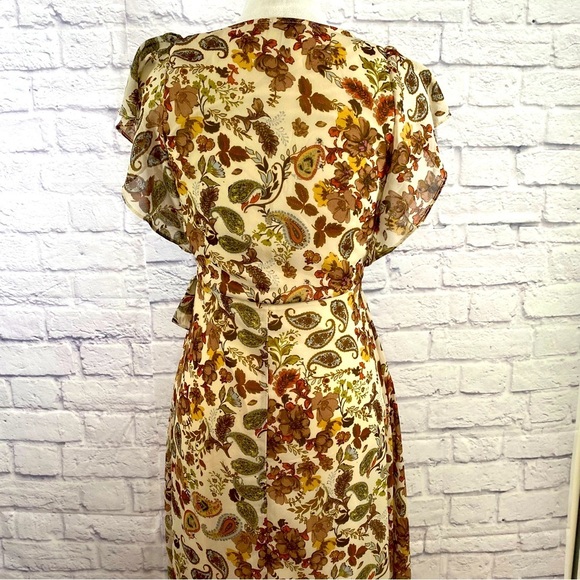 Drew by Anthropologie Floral Wrap Maxi Dress     Size Small - Picture 7 of 12